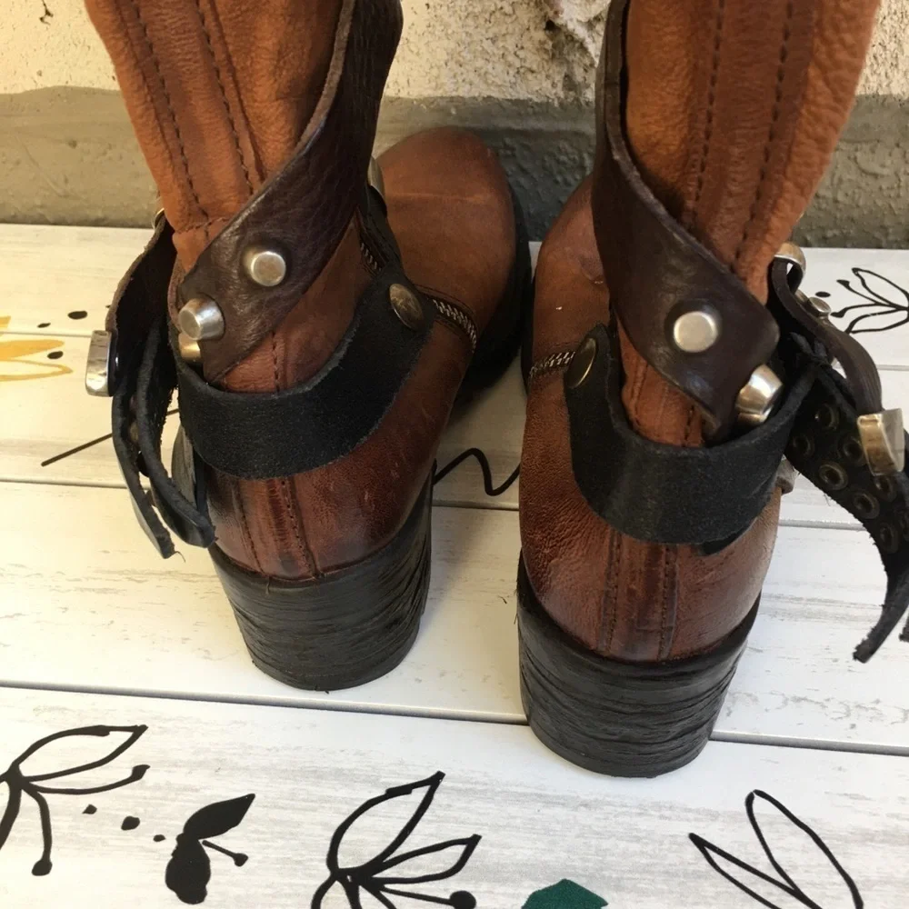 Free People x A.S.98 over the knee Boots in brown size 6